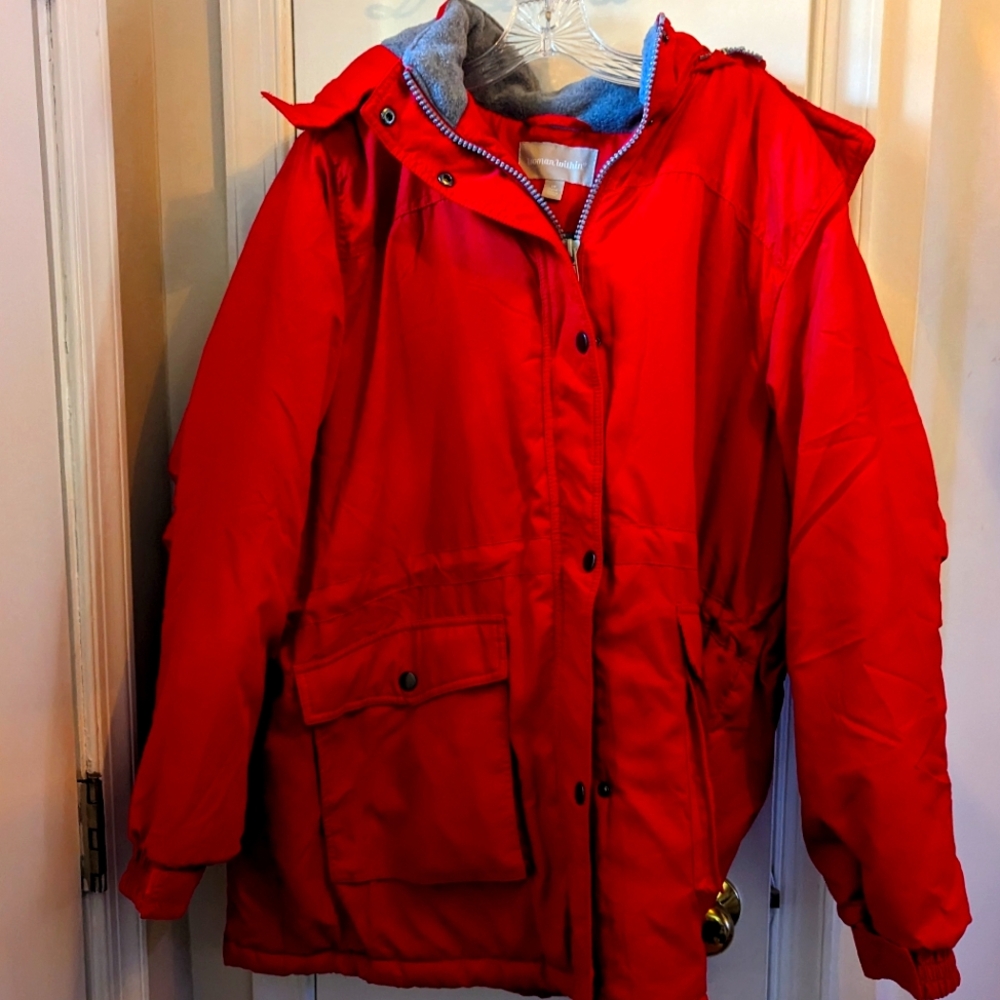 Red winter coat
